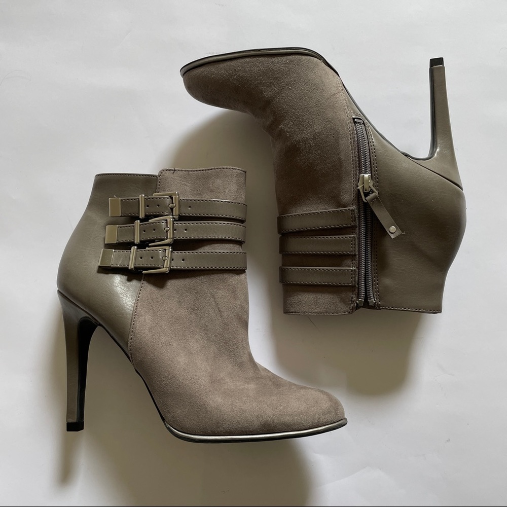 Sam & Libby Gray Stilettos Booties